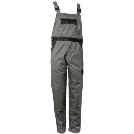 Arbeitshose Latzhose Tristep grau/schwarz Größe 60