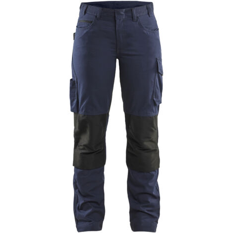 Arbeitshose Wartung Stretch Damen 7195 - Dunkel Marine/Schwarz 2XL - FR(50) - SE(C48) - Kurz