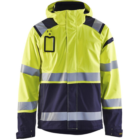 Arbeitsjacke Hardshell-Stretch 2D Hochsichtbarkeit 4987 - Neon Gelb/Navy L