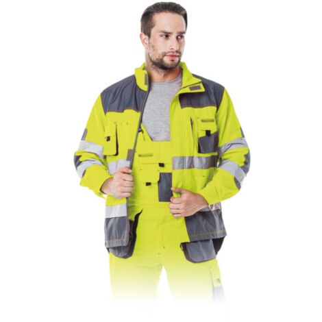 Arbeitsjacke mit Reflektoren XXXL neongelb