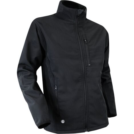 Arbeitsjacke Softshell mit Stehkragen QUARTZ – SCHWARZ 3XL – 7