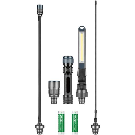 Arbeitslampen Satz mit 2 Akkus Multi Light LED mit verschiedene Adapter 2 x Akku