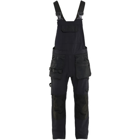 Arbeitslatzhose mit Stretch-Trägern 4D 2620 - Schwarz 50C