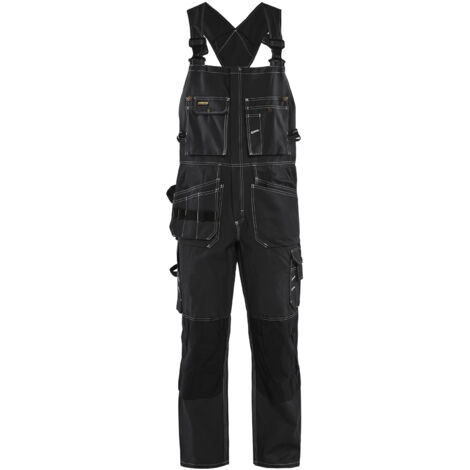 Arbeitslatzhose mit Trägern 2600 - Schwarz 46