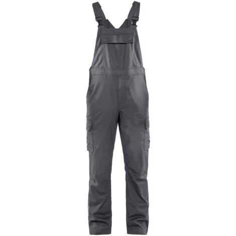 Arbeitslatzhose mit Trägern Industrie Stretch 2D - Mittelgrau 46