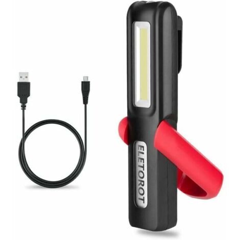 Arbeitsleuchte, wiederaufladbare magnetische USB-LED-Arbeitsleuchte, mechanische COB-Inspektionsleuchte für Kfz-Reparaturen, Garage, Camping, Notfälle usw.