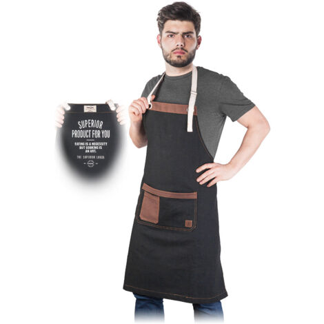 Arbeitsschürze schwarz/braun