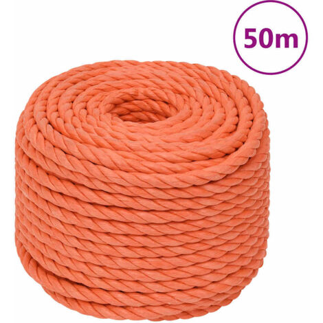 Arbeitsseil Orange 14 mm 50 m Polypropylen