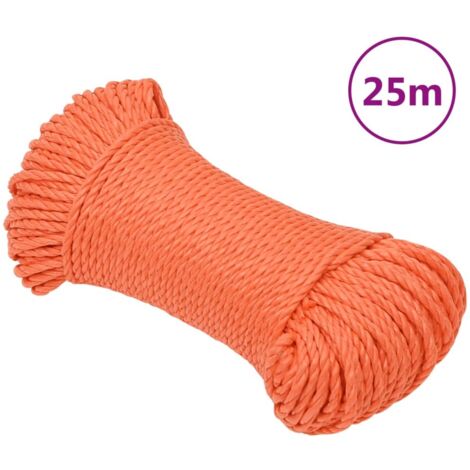 Arbeitsseil Orange 3 mm 25 m Polypropylen