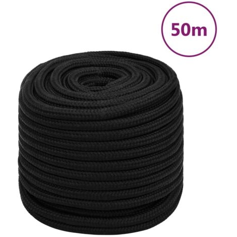 Arbeitsseil Schwarz 16 mm 50 m Polyester