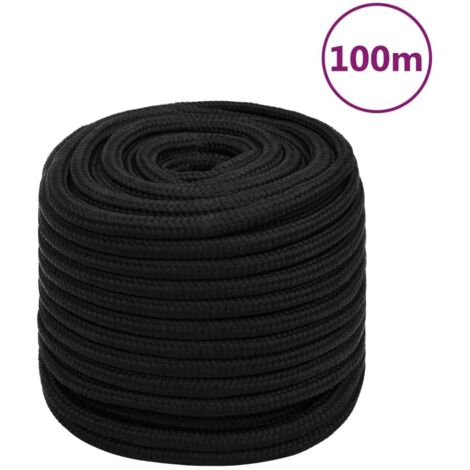 Arbeitsseil Schwarz 18 mm 100 m Polyester