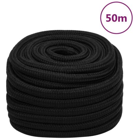Arbeitsseil Schwarz 20 mm 50 m Polyester