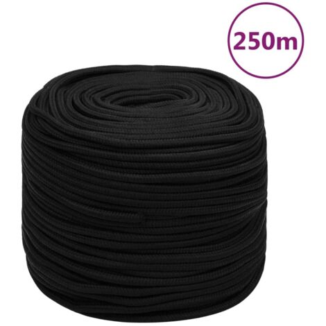 Arbeitsseil Schwarz 8 mm 250 m Polyester