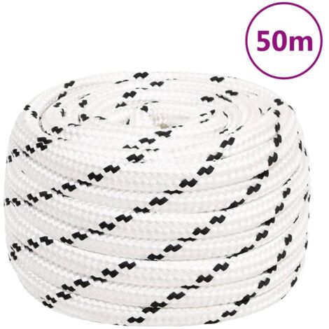 Arbeitsseil Weiß 18 mm 50 m Polyester