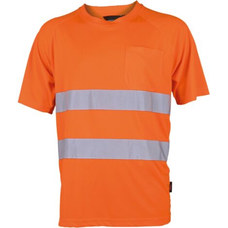 Arbeitsshirt Warnschutz T-Shirt, Orange Größe XXXXL