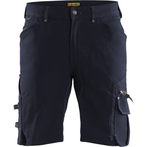 Arbeitsshorts X1900 Artisan Stretch 4D ohne Taschen, schwimmend, 1987 – Dunkel Marineblau/Schwarz XL – FR(50) – SE(C56) – Standards