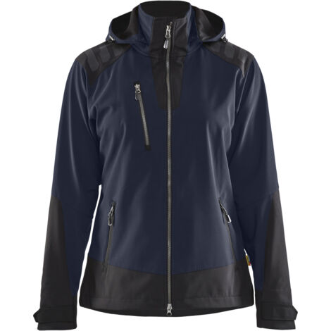 Arbeitssoftshelljacke Damen 4719 - Dunkelmarine/Schwarz S