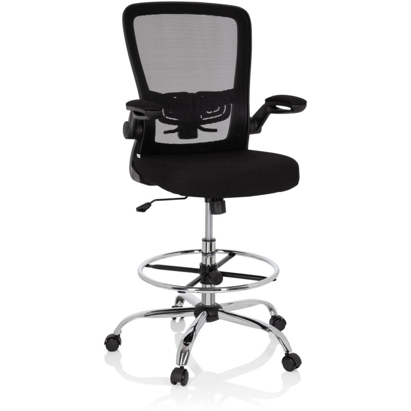 Arbeitsstuhl / Arbeitshocker Vendo Work Netzstoff / Stoff Schwarz Hjh Office