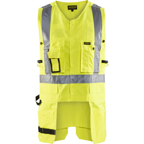 Arbeitsweste mit Werkzeughalter, Hochsichtbarkeit 3027 – Neon Gelb S