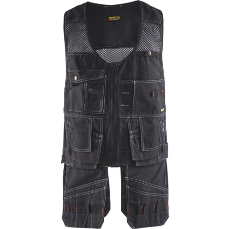 Arbeitsweste mit Werkzeughalter X1500 3100 Schwarz XXXL