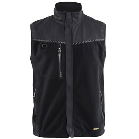 Arbeitsweste ohne Ärmel aus Fleece, winddicht 3855 – Schwarz XXL