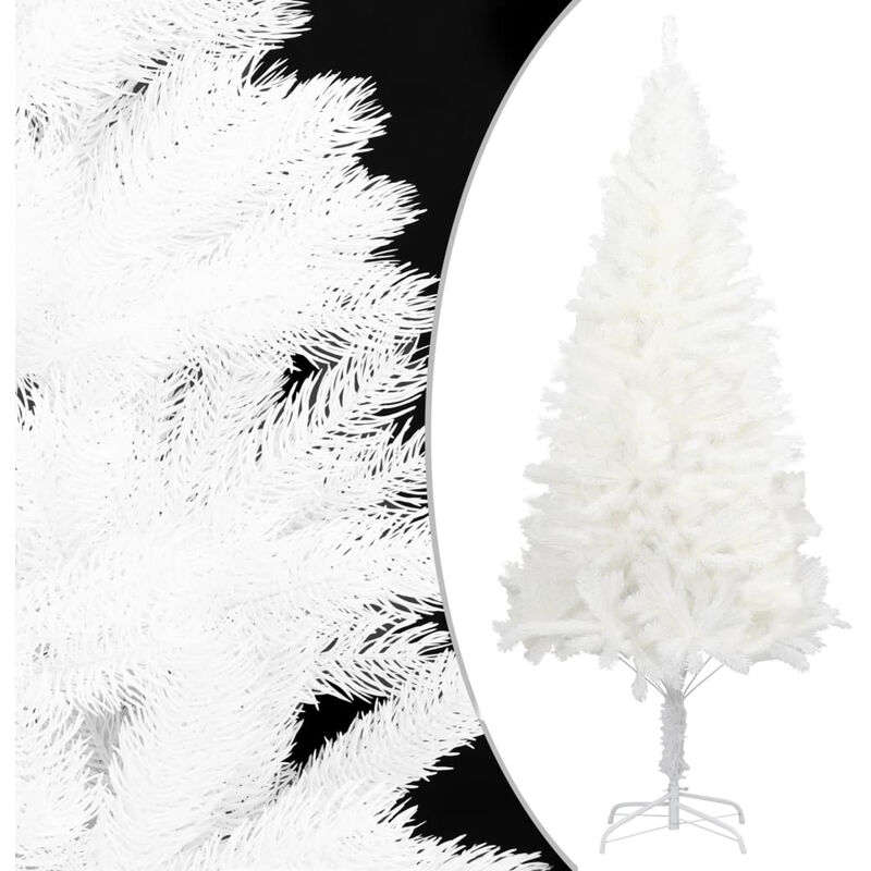 

arbol artificial de Navidad con hojas realistas blanco 180 cm