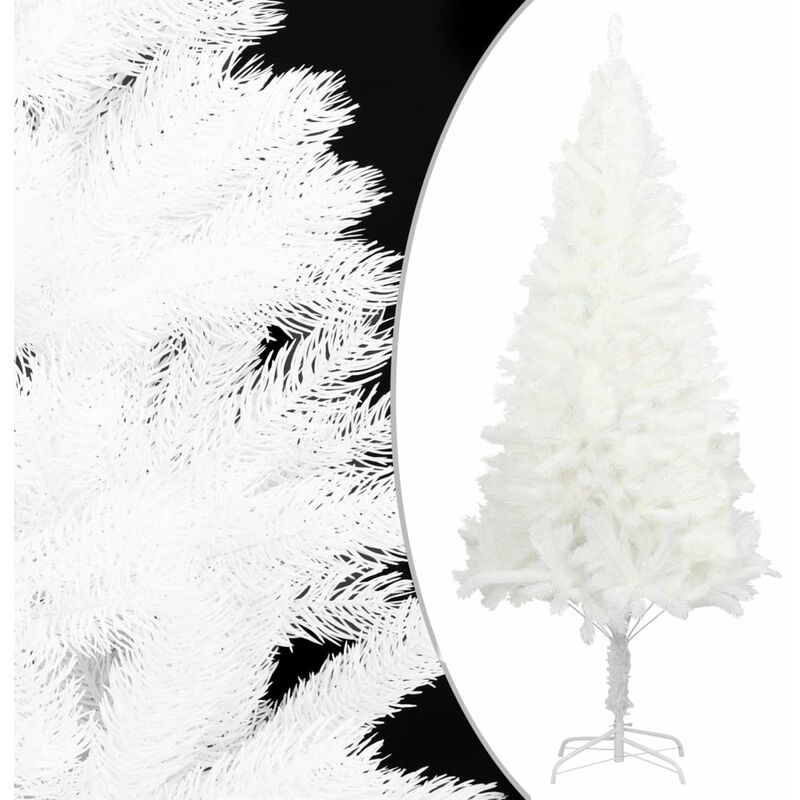 

arbol artificial de Navidad con hojas realistas blanco 210 cm