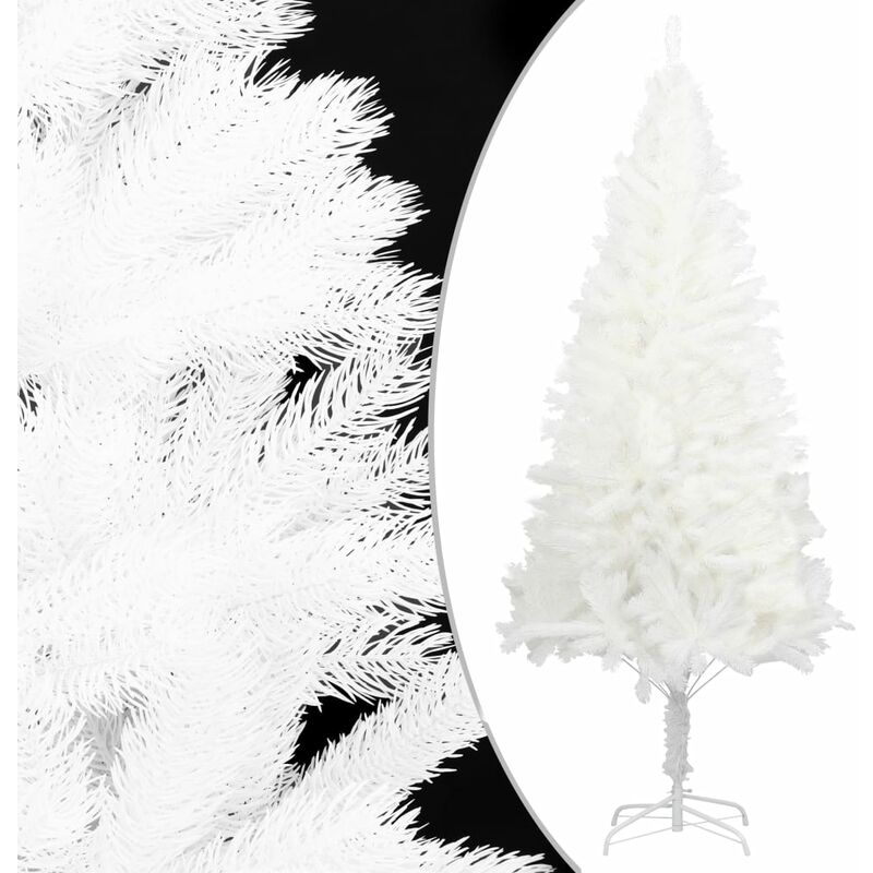 

Árbol artificial de Navidad con hojas realistas blanco 210 cm
