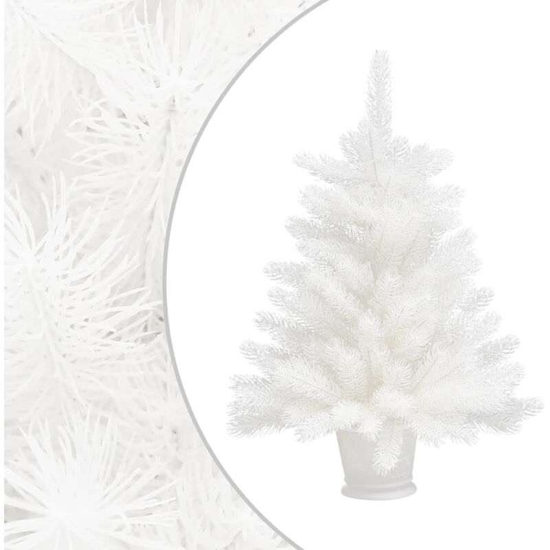 

arbol artificial de Navidad con hojas realistas blanco 65 cm