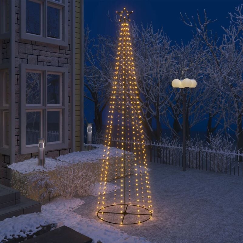 

arbol cono de Navidad 400 LED blanco calido decoracion 100x360 cm