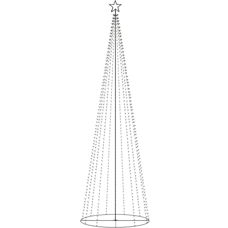 

Árbol Navidad cono 752 LEDs blanco cálido adorno 160x500 cm - Negro - Vidaxl