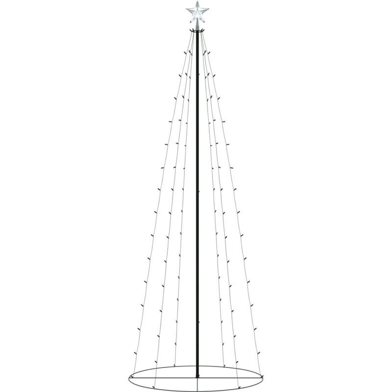 

Árbol cono de Navidad 100 LED blanco cálido decoración 70x180 cm - Blanco - Vidaxl