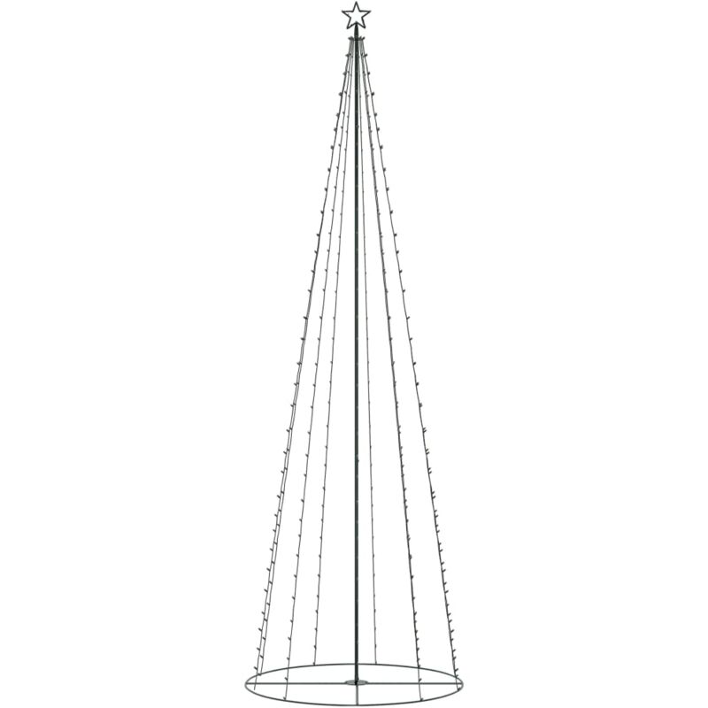 

Árbol cono de Navidad 330 LED blanco cálido decoración 100x300 cm - Blanco - Vidaxl