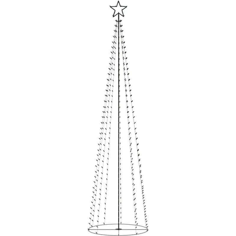 

Árbol cono de Navidad 400 LED blanco cálido decoración 100x360 cm - Blanco - Vidaxl