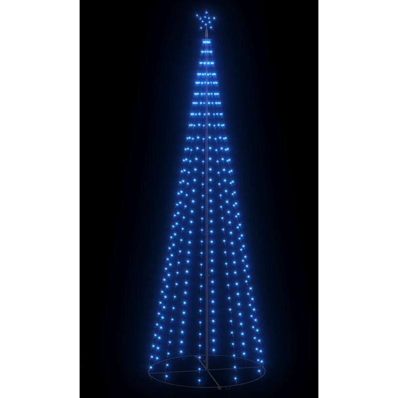 

Árbol cono de Navidad 330 LEDs decoración azul 100x300 cm - Azul - Vidaxl