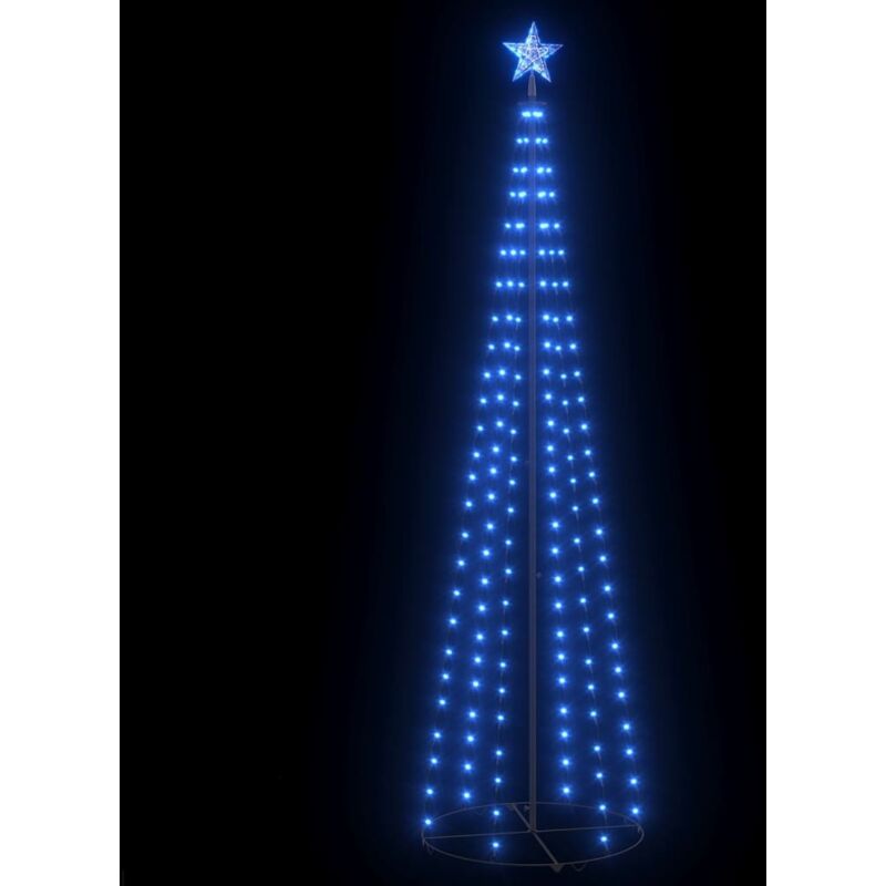 

Árbol cono de Navidad 136 LEDs decoración azul 70x240 cm - Azul - Vidaxl