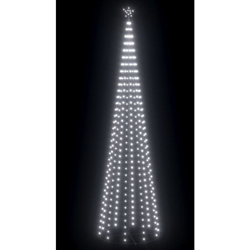 

Árbol Navidad cono 752 LEDs blanco frío adorno 160x500 cm - Blanco - Vidaxl