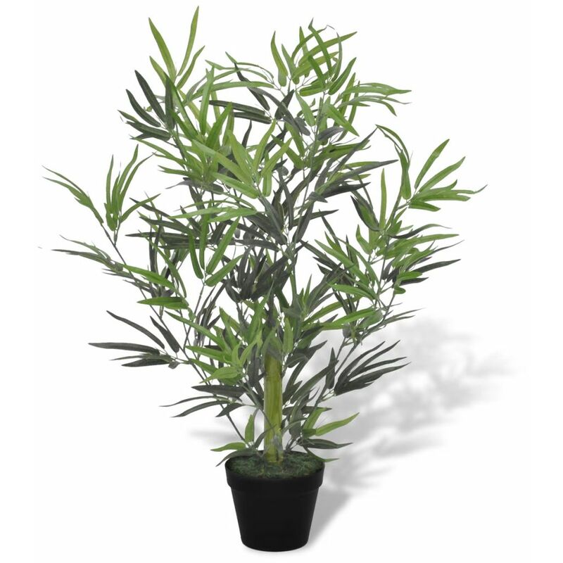 

Happyshopping - arbol de bambu artificial con macetero 80 cm