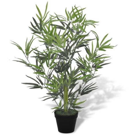 Árbol de bambú artificial con macetero 80 cm