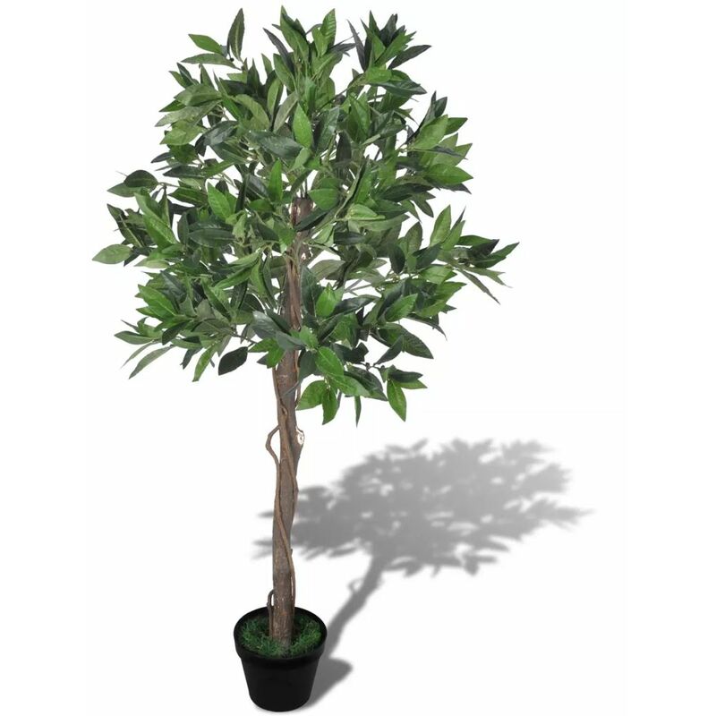 

Árbol de laurel artificial con maceta, 120 cm de alto