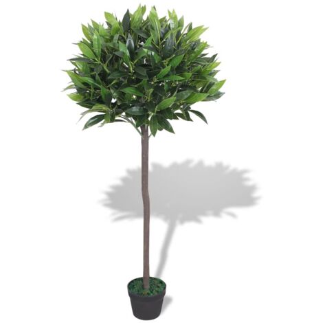 Árbol de laurel artificial con macetero 125 cm verde vidaXL