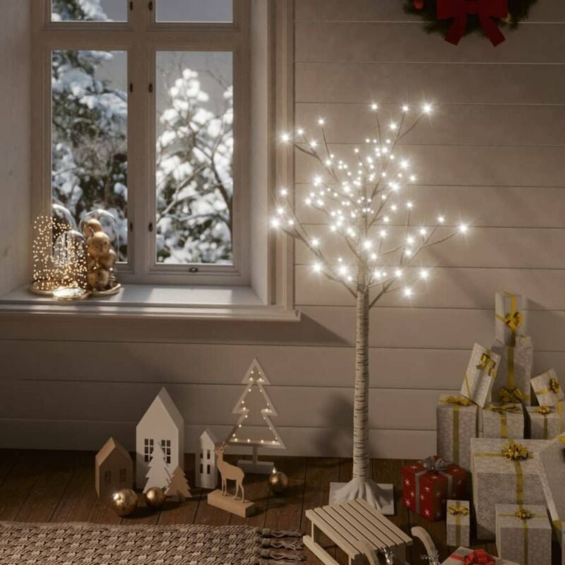 

arbol de Navidad 120 LEDs sauce blanco frio 1,2 m