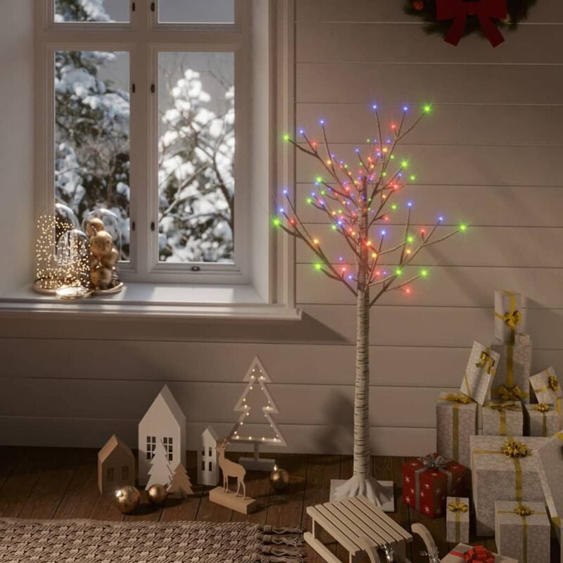 

Árbol de Navidad 120 LEDs sauce colores 1,2 m interior/exterior