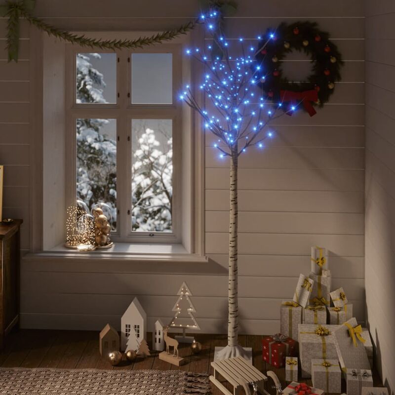 

Árbol de Navidad 180 LEDs sauce azul 1,8 m