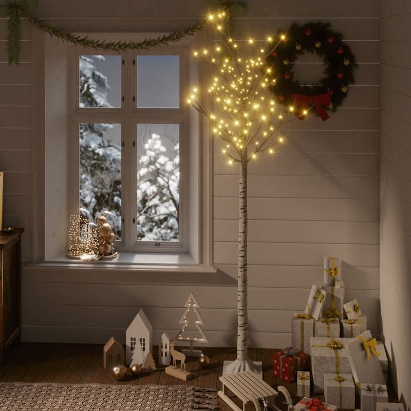 

Árbol de Navidad 180 LEDs sauce blanco cálido 1,8 m