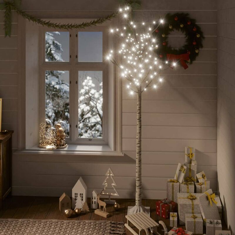 

arbol de Navidad 180 LEDs sauce blanco frio 1,8 m