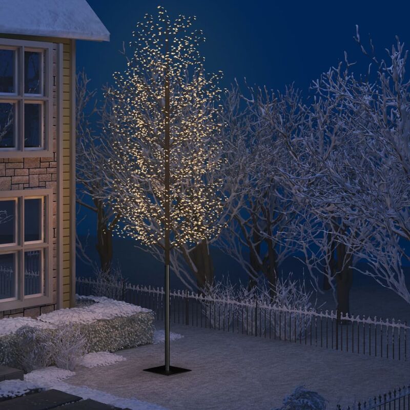 

Árbol de Navidad 2000 LED blanco cálido flores de cerezo 500 cm