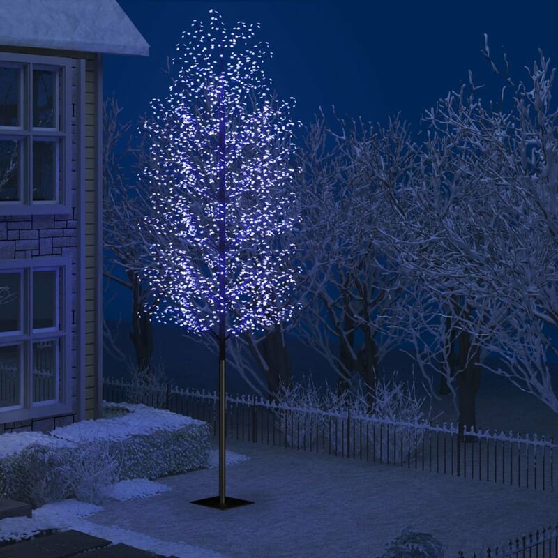 

arbol de Navidad 2000 LED luz azul fria flores de cerezo 500 cm