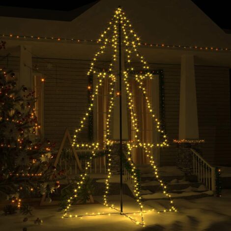 Árbol de Navidad 300 luces LED interior y exterior 120x220 cm vidaXL