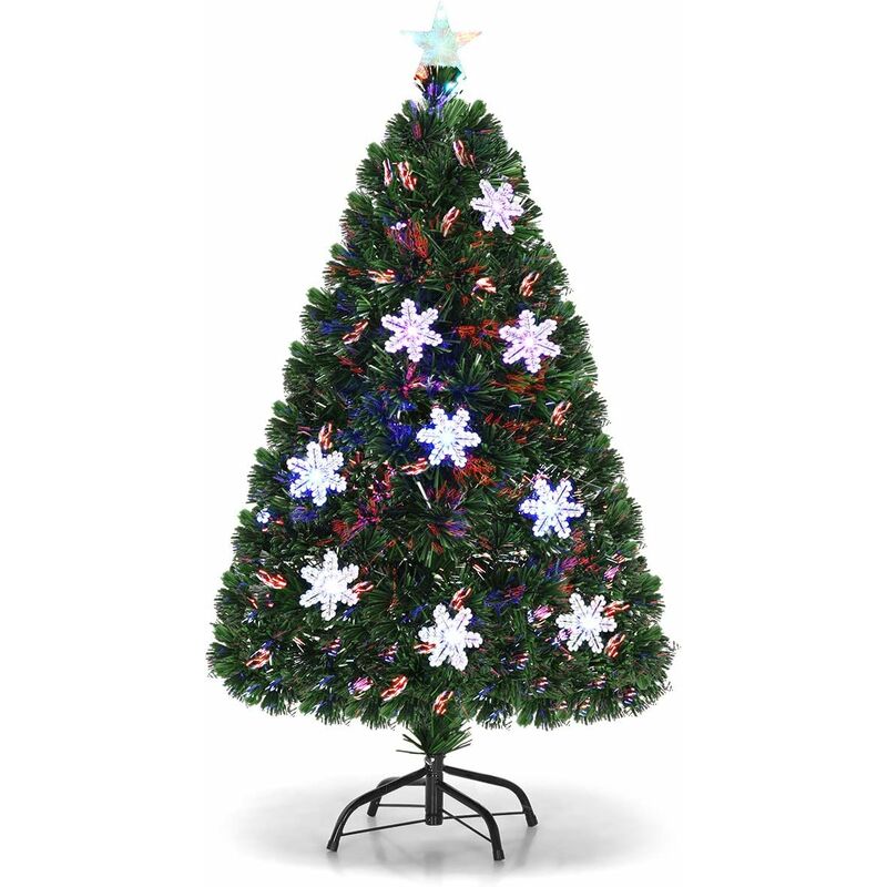 

Árbol de Navidad Artificial 120cm con Soporte de Metal Decoración para Navidad Hogar Fiesta